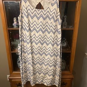 Loft summer dress, sleeveless, cut out in back, excellent condition